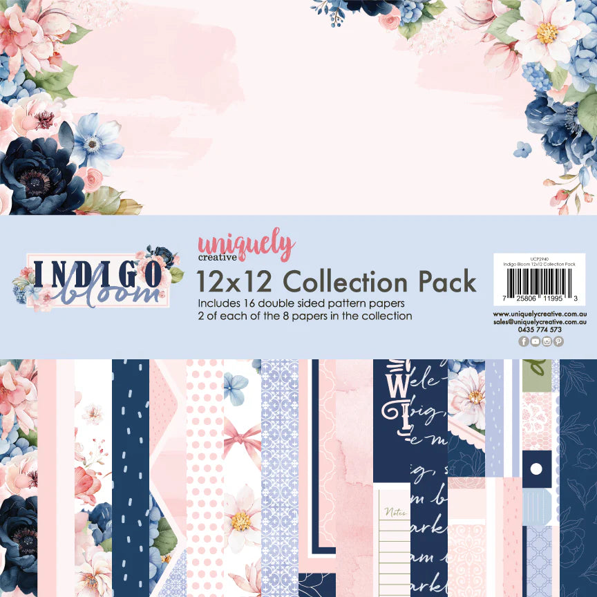 Uniquely Creative Indigo Bloom 12x12 Collection Pack