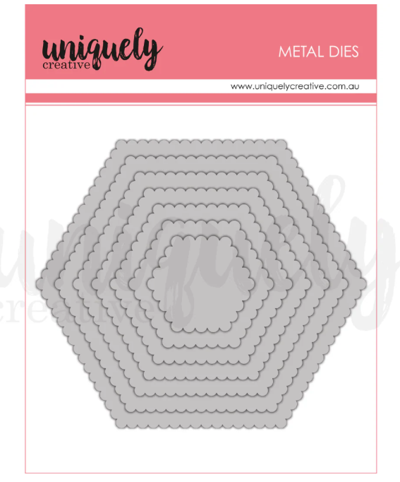 Scalloped Nesting Hexagon Die
