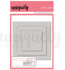 Square Photo Mat Border Die - Scalloped