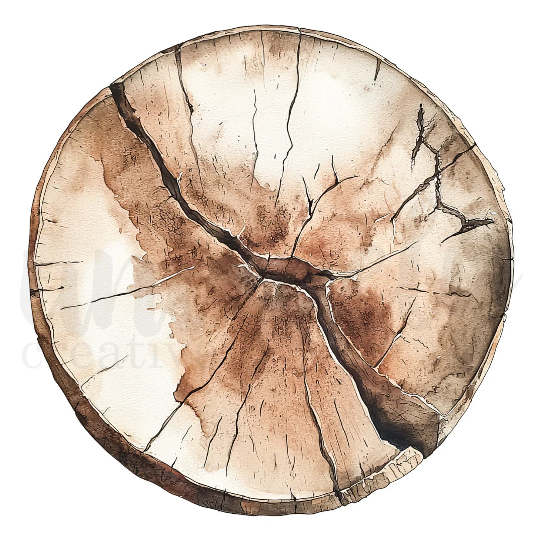 Uniquely Creative Tree Ring Slice Decorative Base Layer