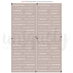 Dear Diary Cut-a-Part Sheet Mini