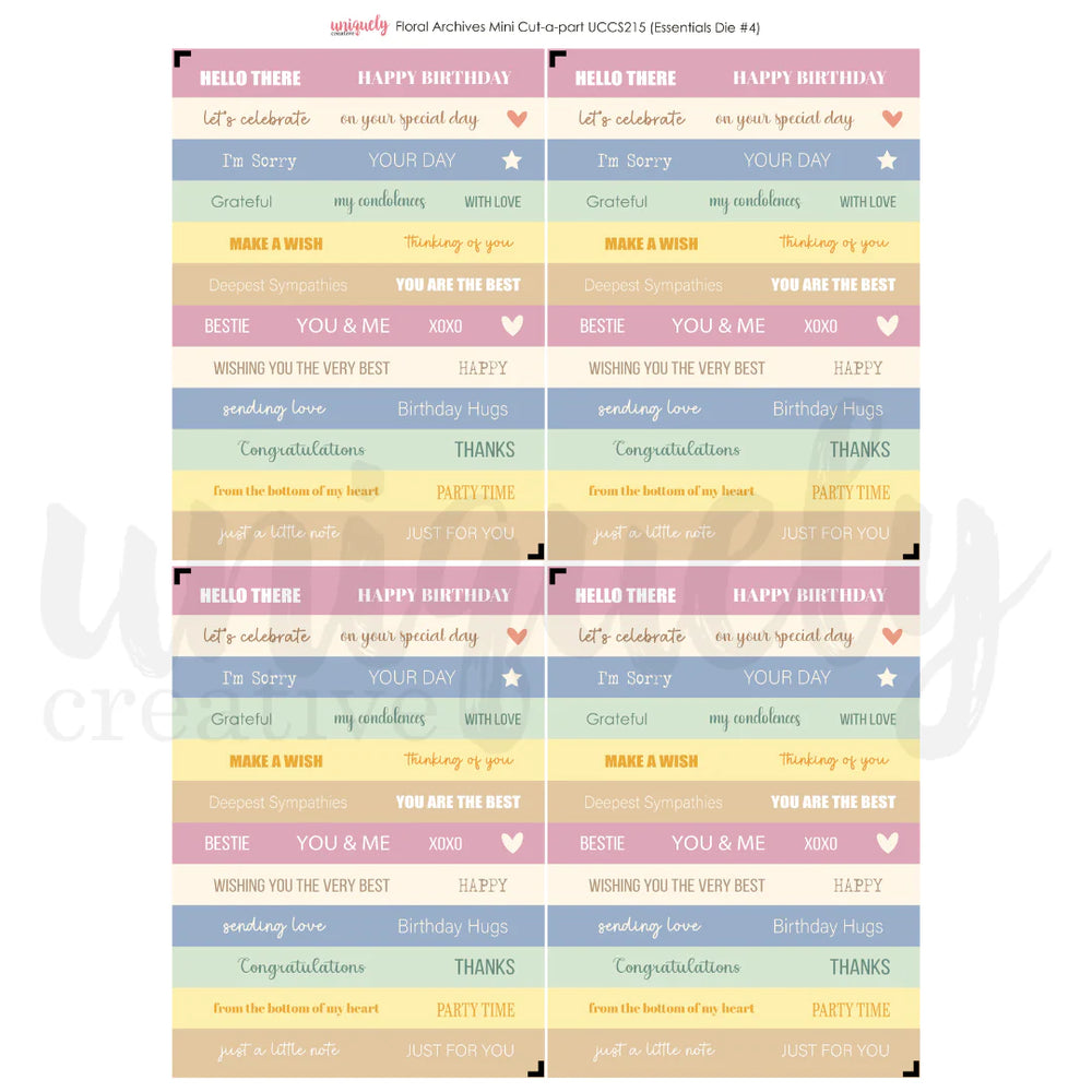 Floral Archives Cut-A-Part Sheet Mini