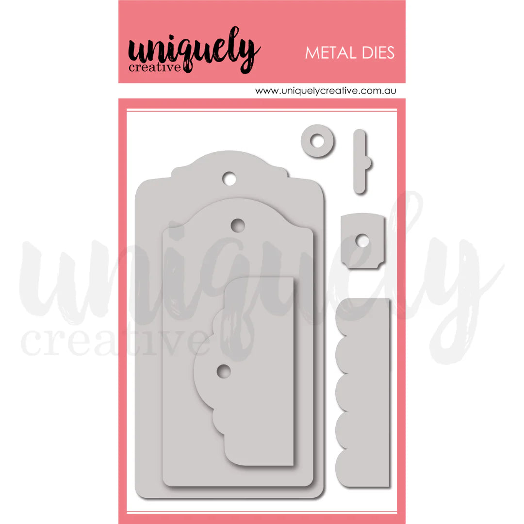 Uniquely Creative UCD1935 Tags Tops n Tails 2.0 Die for Scrapbooking and Card Making