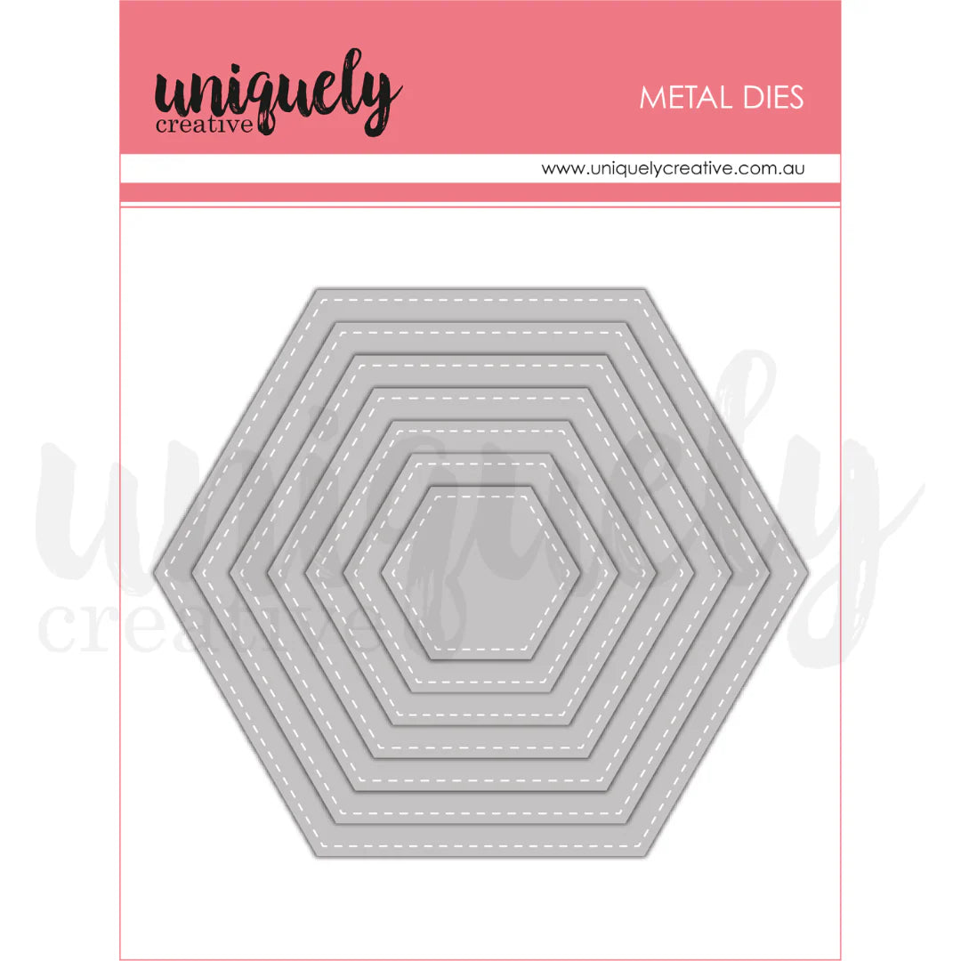 Uniquely Creative UCD2199 Stitched Nesting Hexagon Die