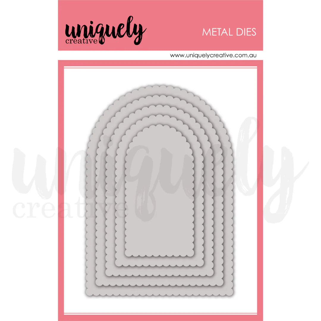 Uniquely Creative UCD2205 Scalloped Arches Die Set for Card Making