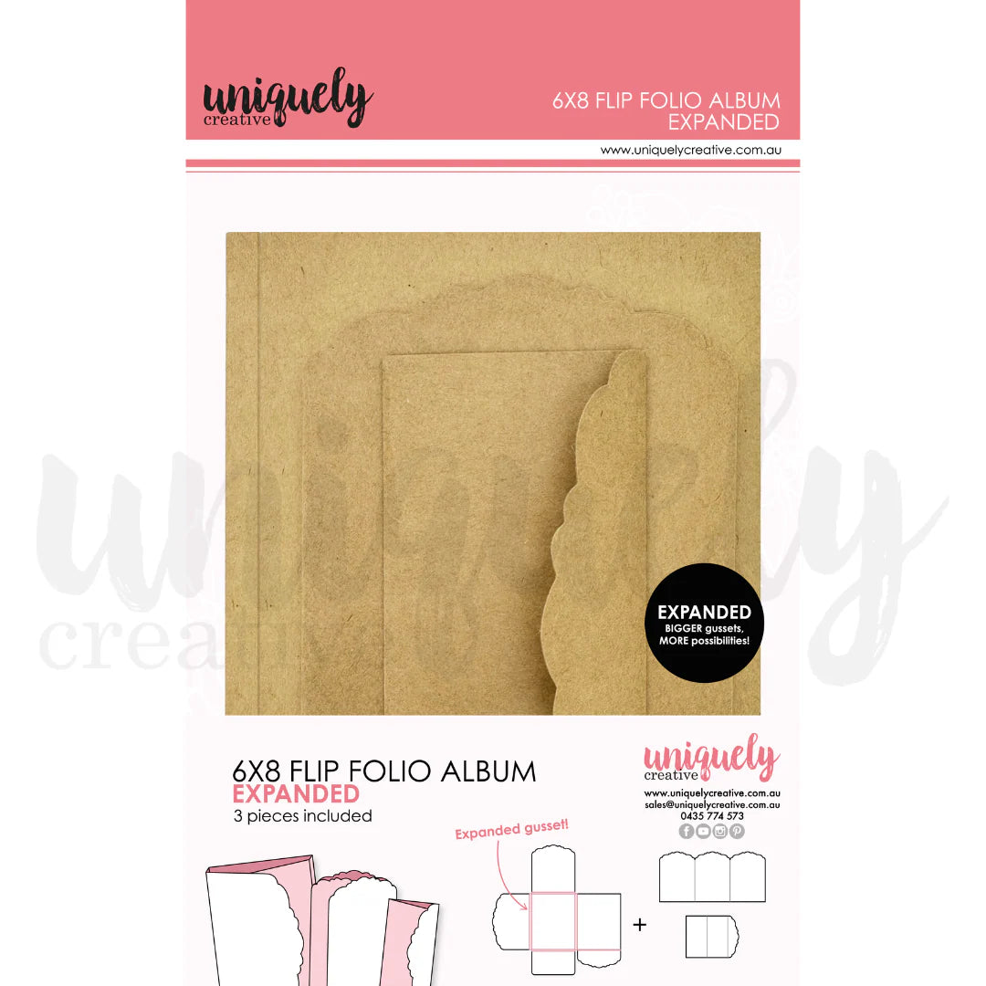 Uniquely Creative UCE2062 Kraft Flip Folio Album-Expanded