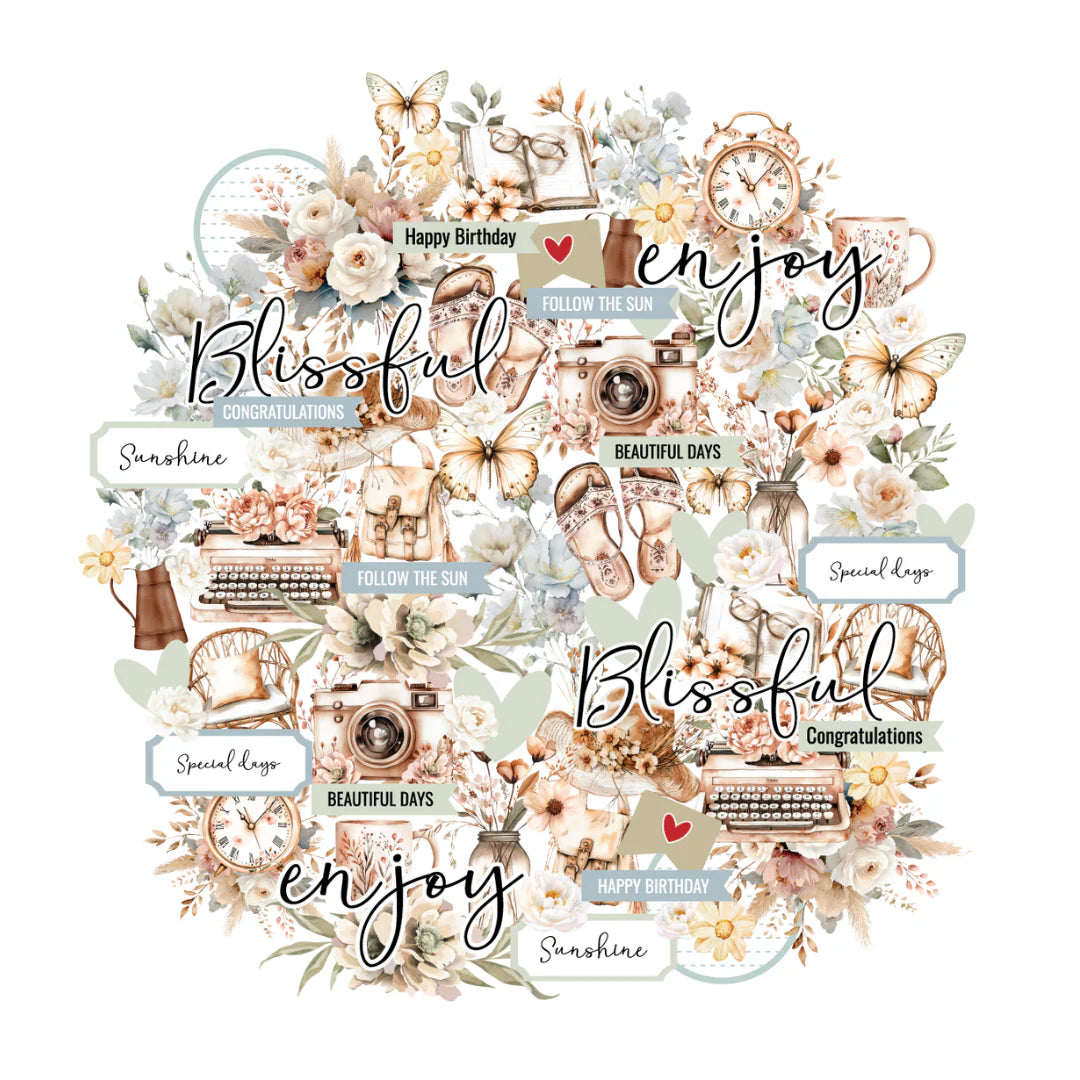 Uniquely Creative Bohemian Escape Creative Cuts Die Cut Ephemera Pieces ...