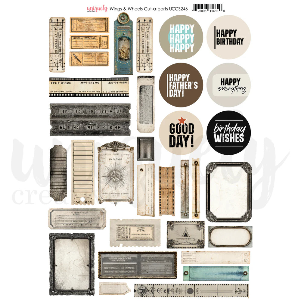 Wings & Wheels Cut-a-Part Sheet