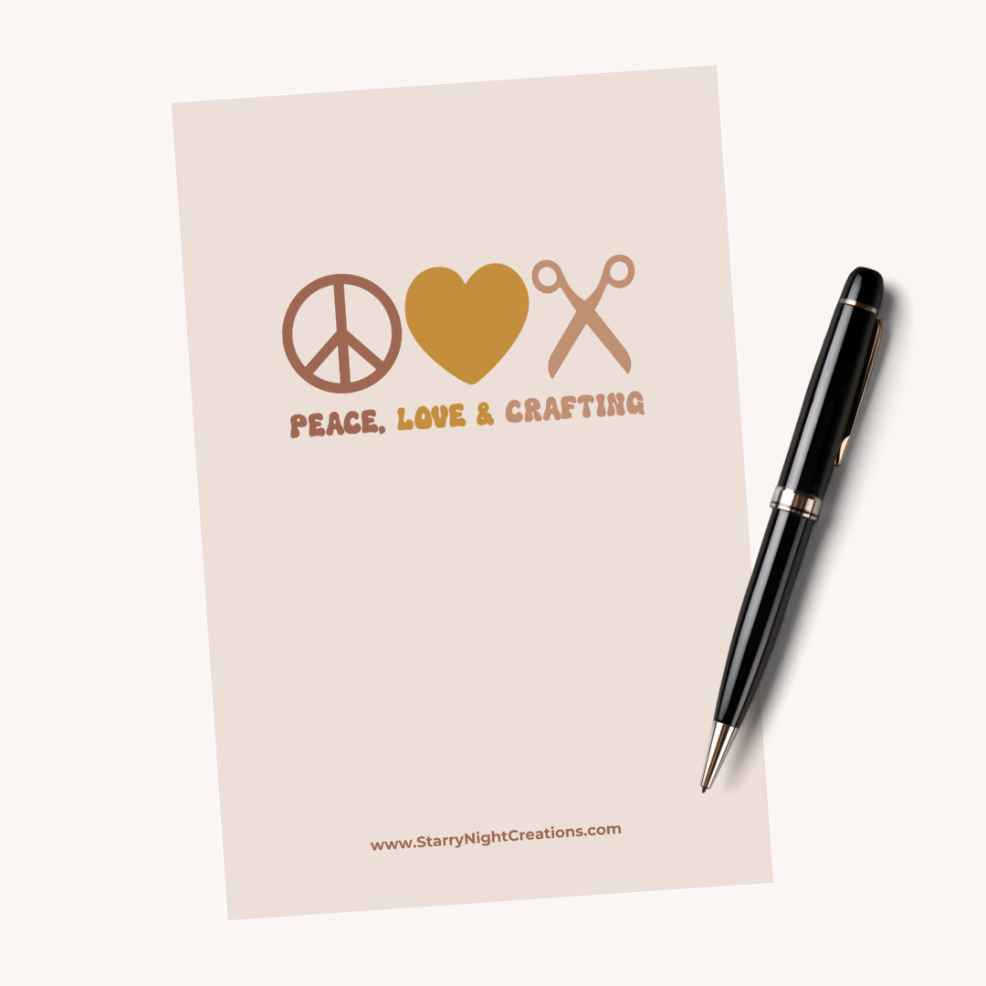 Peace, Love & Crafting - Sketches and Notes Crafty Notebook