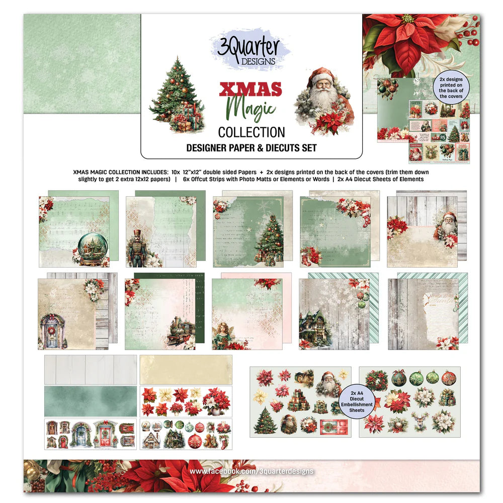 Xmas Magic 12x12 Designer Paper & Diecuts Set