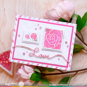 waffle flower rose stencil