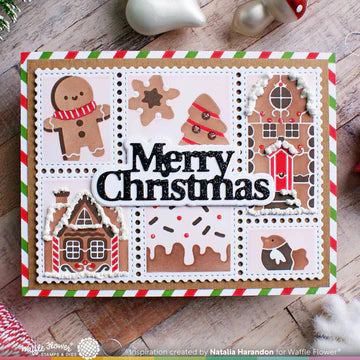 Postage Collage Gingerbread Stencil