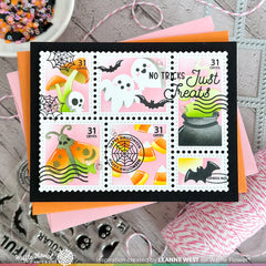 Postage Collage Spooktacular Stencil
