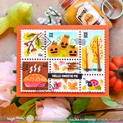 Postage Collage Fall Stencil