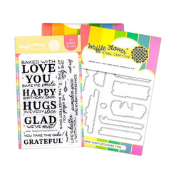 Baked with Love Sentiments Stamp and Die Combo