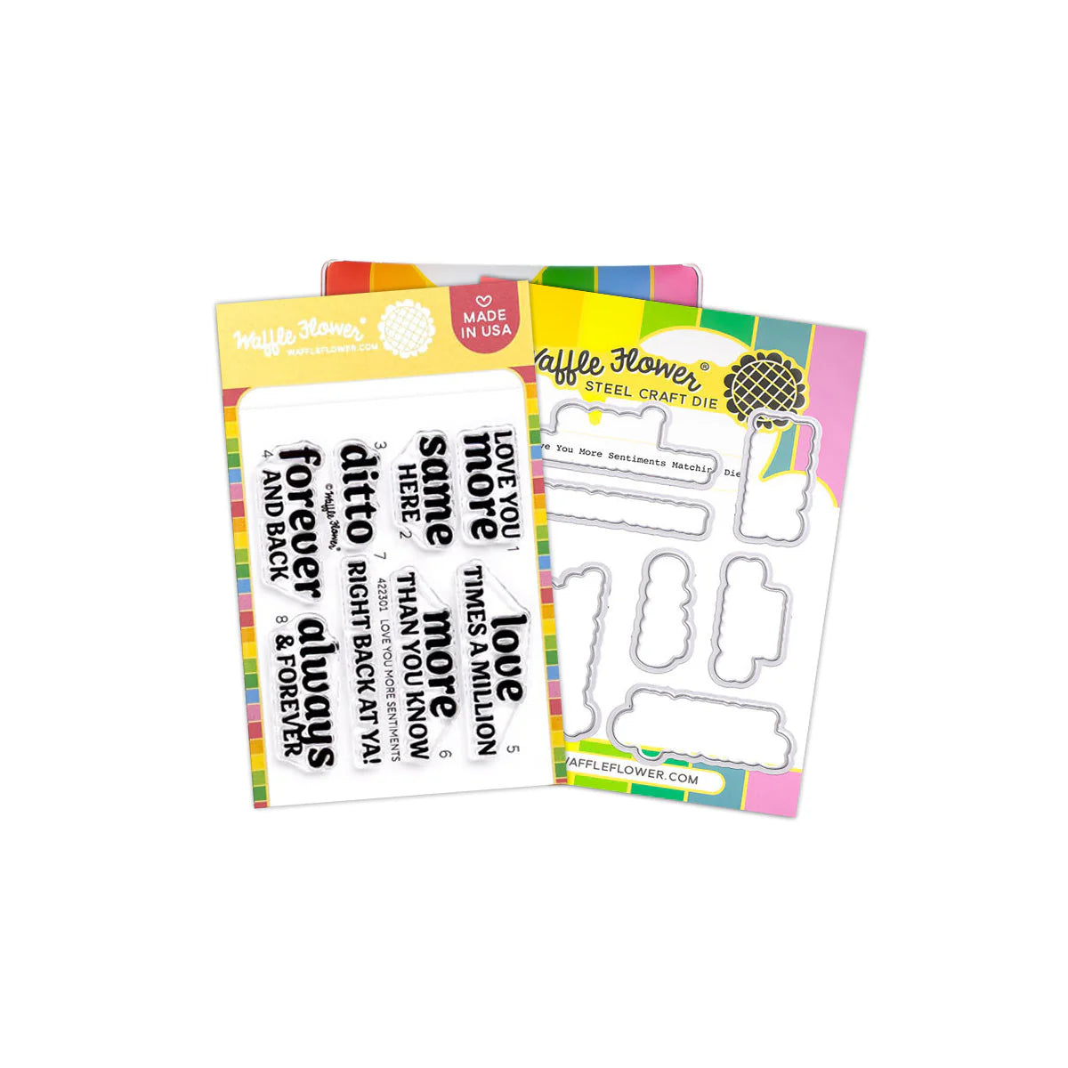 Love You More Sentiments Stamp & Die Combo