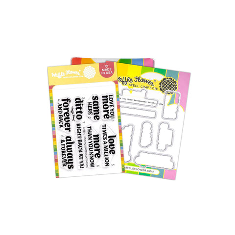 Love You More Sentiments Stamp & Die Combo