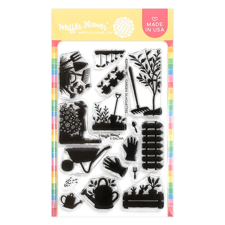 Postage Collage Garden Silhouettes Stamp Set