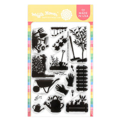 Postage Collage Garden Silhouettes Stamp Set