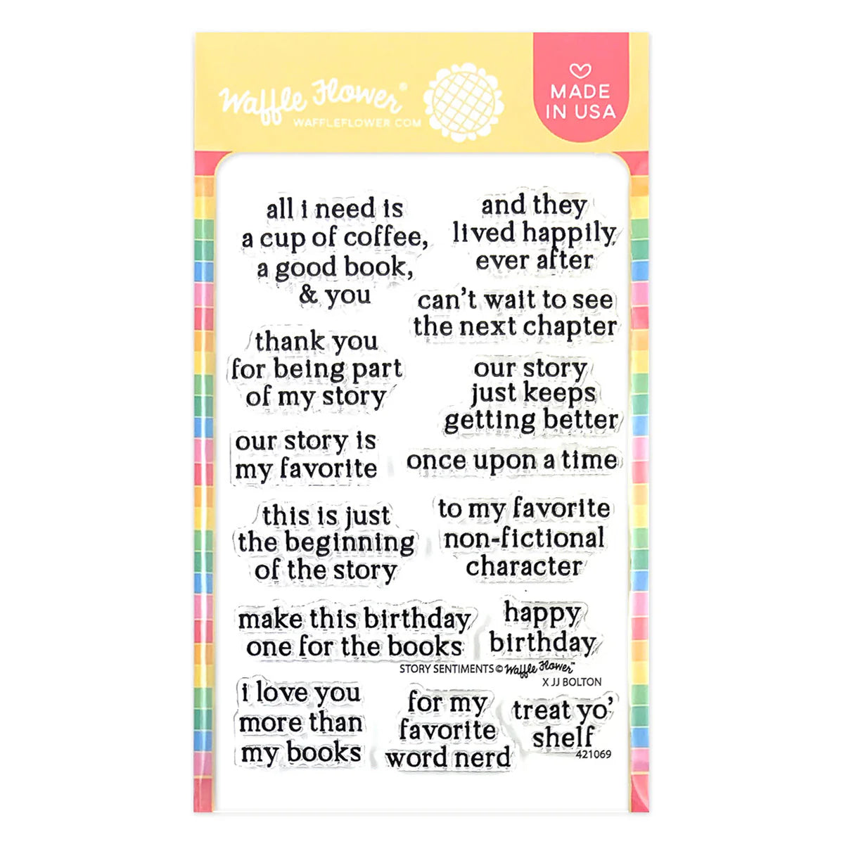 Waffle Flower Story Sentiments Stamp Set