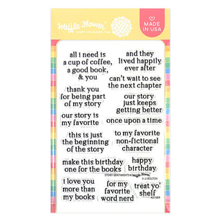 Waffle Flower Story Sentiments Stamp Set