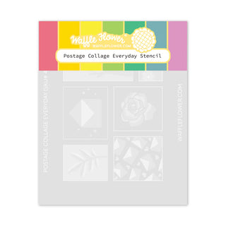 Waffle Flower 421394 Postage Collage Everyday Stencil