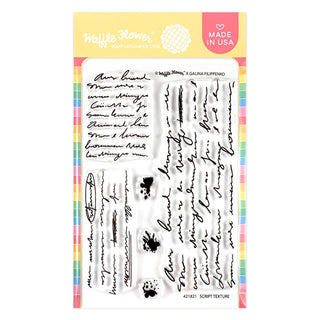 Waffle Flower Script Texture Stamp Set