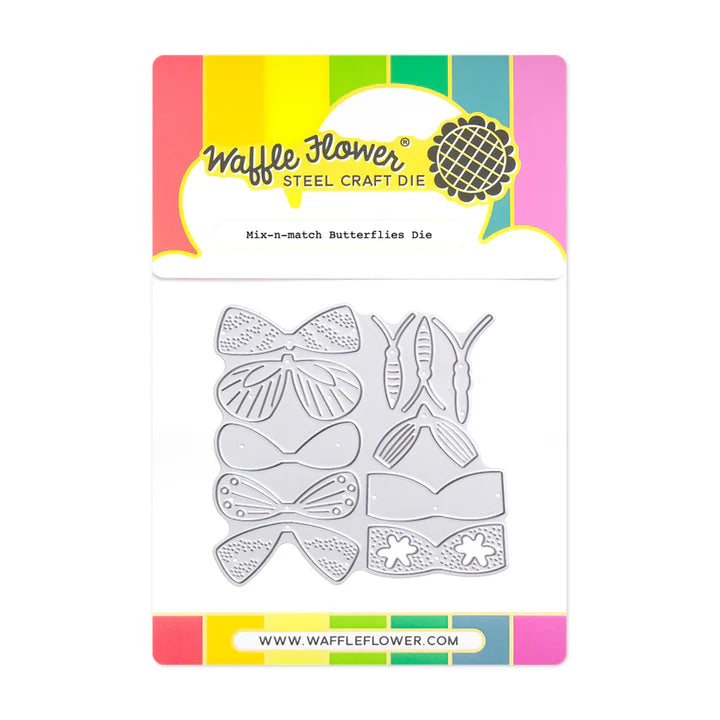 Waffle Flower Mix-n-match Butterflies Die for card making and scrapbookiung