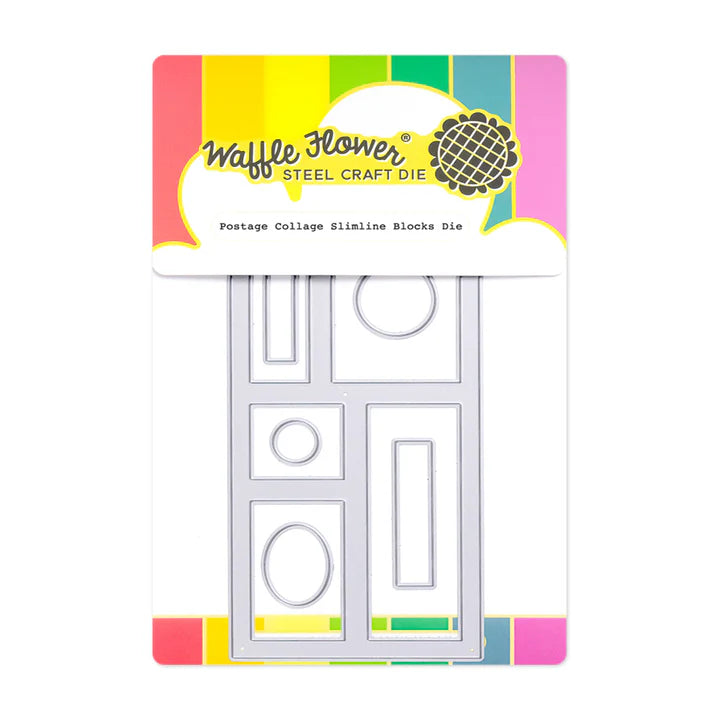 Waffle Flower 421948 Postage Collage Slimline Blocks Die