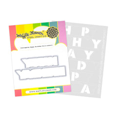 Overlapping Happy Birthday Die-n-Stencil