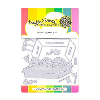 Waffle Flower 421976 Boxed Cupcakes Die for Card Making and Scrapbooking