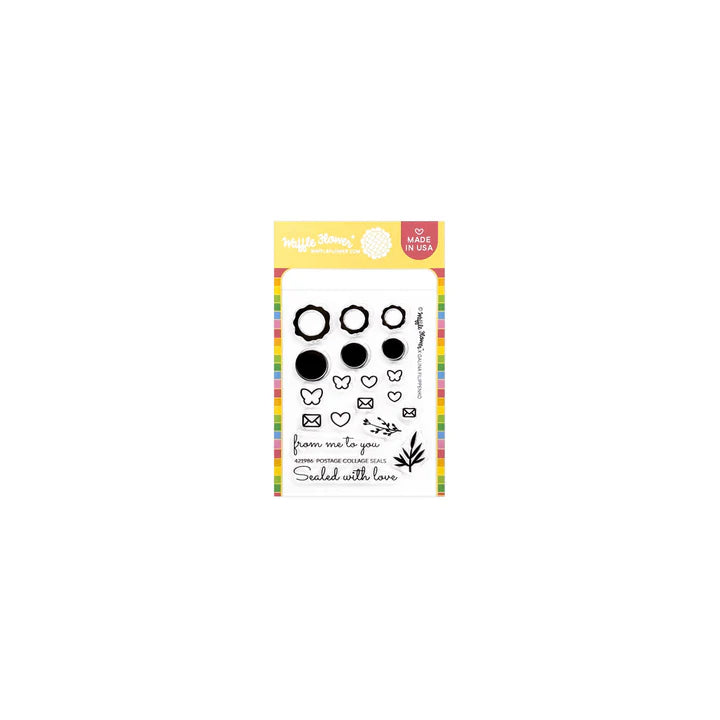 Postage Collage Mini Seals Stamp Set