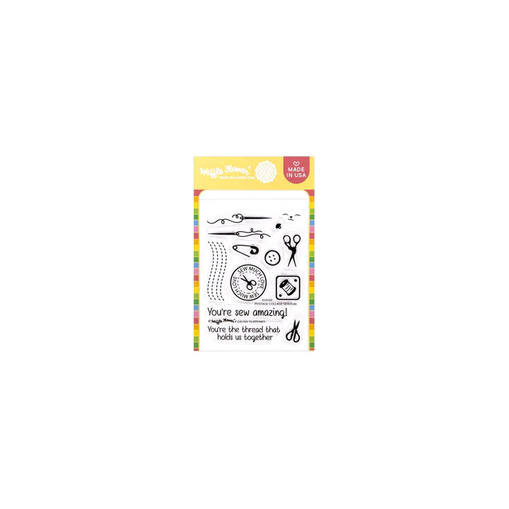 Postage Collage Sew Fun Stamp Set