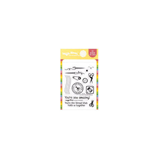 Waffle Flower 422032 Postage Collage Sew Fun Stamp Set