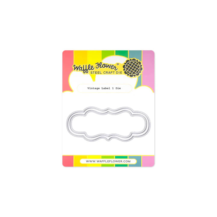 Waffle Flower 422056 Vintage Label 1 Die
