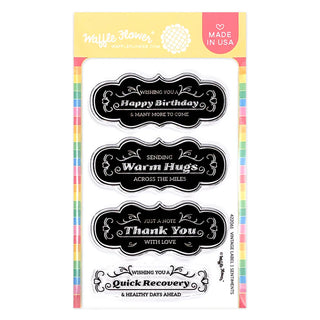 Waffle Flower 422061 Vintage Label 1 Stamp Set