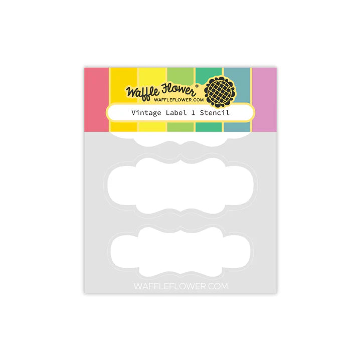 Waffle Flower 422062 Vintage Label 1 Stencil