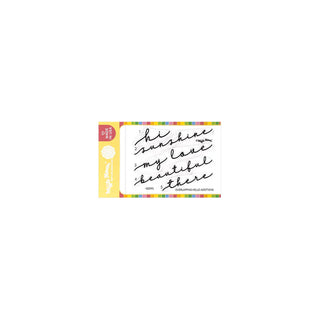 Waffle Flower 422091 Overlapping Hello Additions Stamp Set