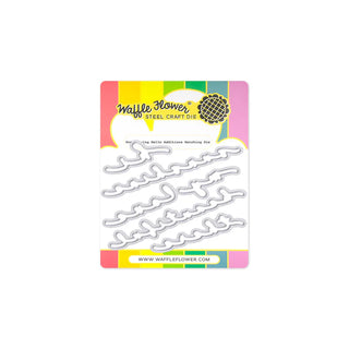 Waffle Flower 422092 Overlapping Hello Additions Matching Die