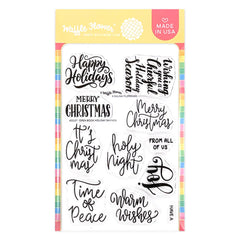 Open Book Holiday Sayings Stamp Set