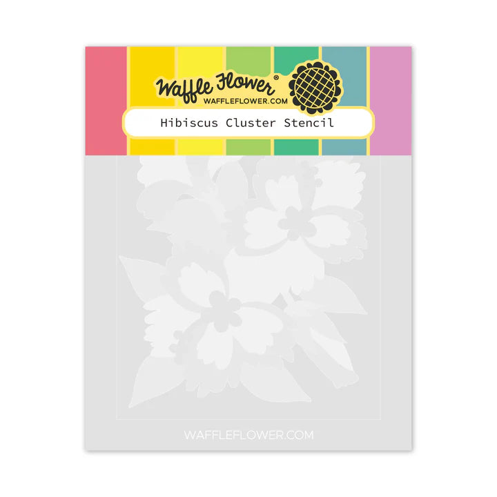 Waffle Flower 422193 Hibiscus Cluster Stencil