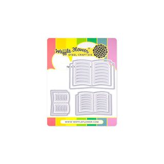 Waffle Flower 422214 Open Book Trio Die for Card Making