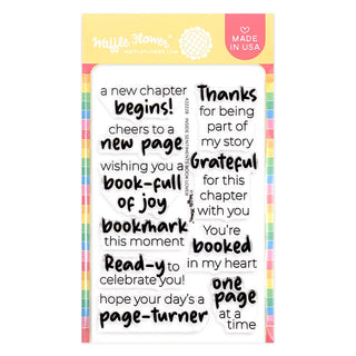 Waffle Flower 422228 Inside Sentiments Book Lover Stamp Set