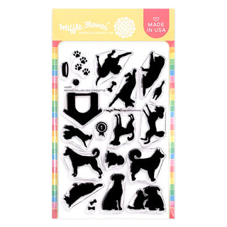Waffle Flower 422297 Postage Collage Dog Silhouettes Stamp Set