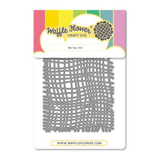 Waffle Flower Burlap Background Die