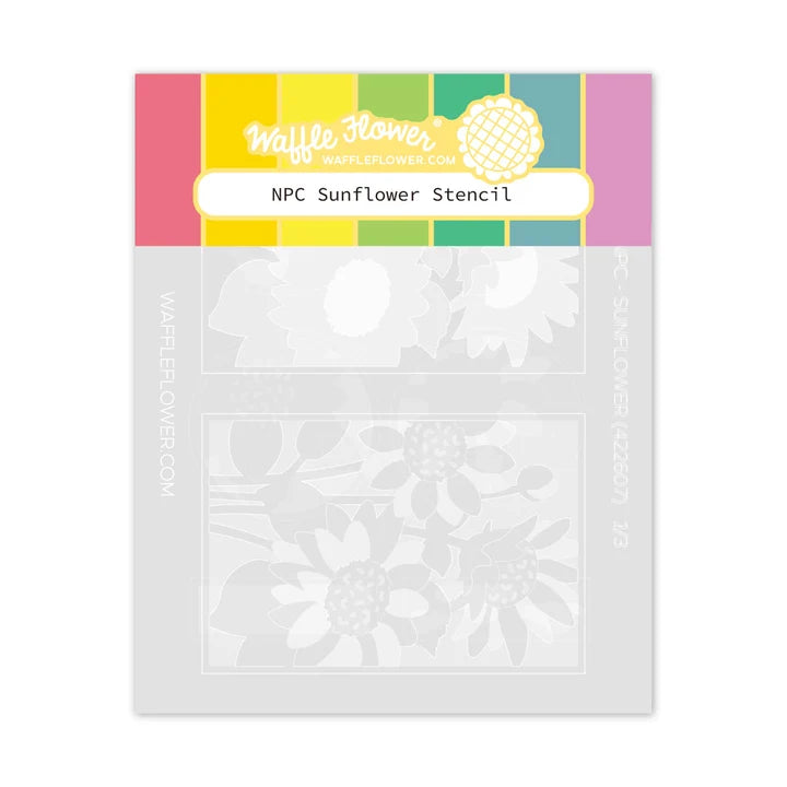 Nesting Postage Collage (NPC) Sunflower Stencil