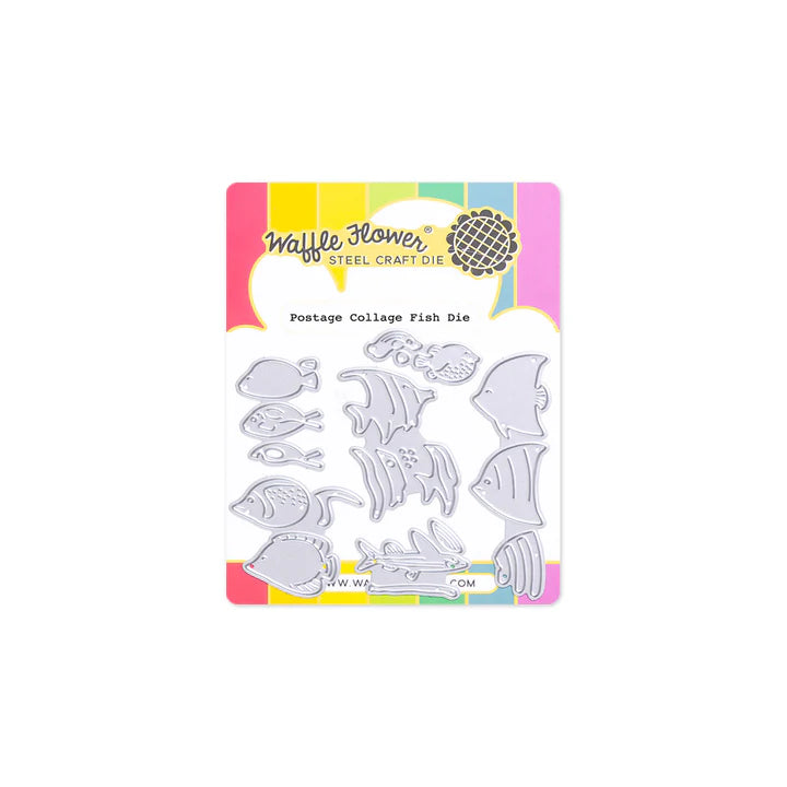 Postage Collage Fish Die