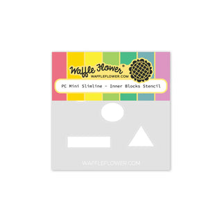 Waffle Flower Postage Collage Mini Slimline Inner Blocks Stencil