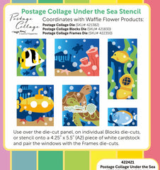Postage Collage Under the Sea Stencil