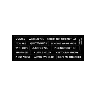 Waffle Flower SCP267 Subsentiments Quilted Diecut Sentiment Strips